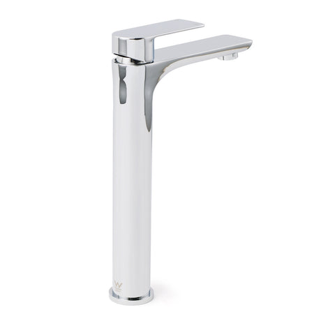 WELS Bathroom Chrome Round Tall Basin Mixer Vanity Faucet Laundry Counter Tap