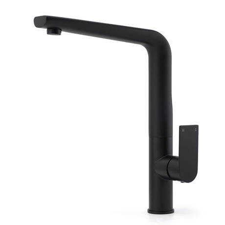 WELS Matte Black Round Kitchen Mixer Sink Tap Swivel Laundry Faucet Spout NEW
