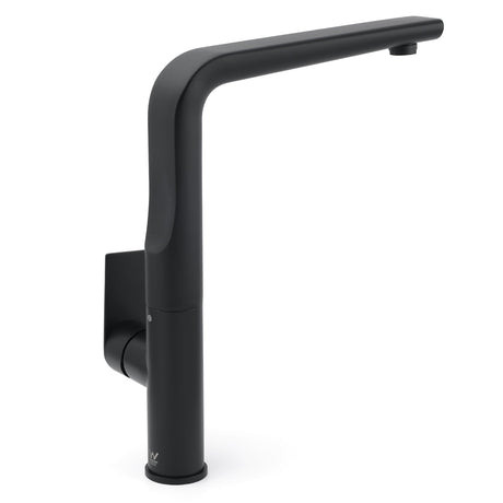 WELS Matte Black Round Kitchen Mixer Sink Tap Swivel Laundry Faucet Spout NEW