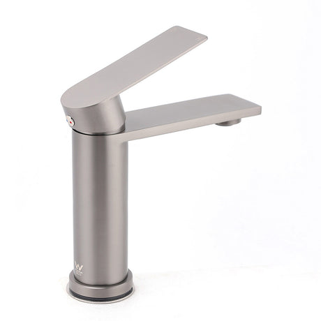 Gun Metal Grey Bathroom Basin Mixer Vanity Sink Square Faucet Spout Laundry Tap