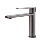 Gun Metal Rounded Square Short Basin Mixer Vanity Sink Faucet Laundry Spout Tap