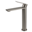 WELS Square Tall Flat Handle Basin Mixer Vanity Sink Faucet Spout Gun Metal Gey