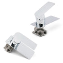 Chrome Square Lever Handle Shower Mixer Hot Cold Water Valve Watermark Standard