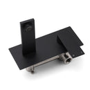 Matte Black Basin Mixer Bathroom Vanity Faucet Wall Mounted Tap Slim Flat Spout
