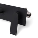 Matte Black Basin Mixer Bathroom Vanity Faucet Wall Mounted Tap Slim Flat Spout