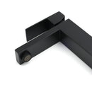 Matt Black Square Basin Counter Flick Mixer Tap Bathroom Vanity Faucet Outlet