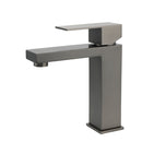 Gun Metal Square Cubic Basin Mixer Faucet Hot Cold Tap Kitchen Laundry Vanity Set