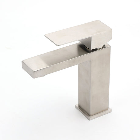 Square Classic 6L/m Basin Vessel Mixer Faucet Tap Kitchen Laundry Brushed Nickel