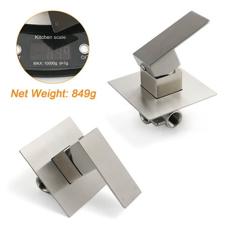 Nickel Brushed Square Lead Free Shower Hot Cold Mixer Ceramic Cartridge Spindle