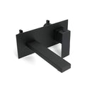Matt Black Basin Mixer Bathroom Tub Faucet Wall Mount Tap Hot Cold Water Spout