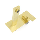 Brushed Gold Square Wall Mount Basin Mixer Laundry Vanity Tap Spout Faucet Set