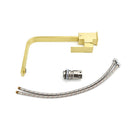 WELS Brushed Gold Gooseneck 360º Swivel Laundry Sink Kitchen Mixer Faucet Tap
