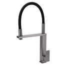 Gun Metal Tall Kitchen Sink Basin Mixer Swivel Faucet Tap Pull Out Spout Head