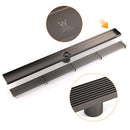 Gun Metal 900mm Strip Fence Linear Shower Grate Floor Drain 50mm Central Waste
