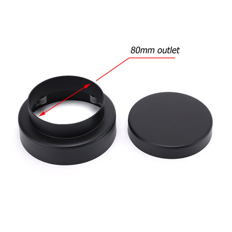 Matt Black Round 100mm Tile Insert Floor Drain Shower Grate 75mm Waste Outlet