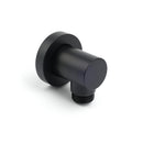 Round Brass Black Standard G1/2" Inch End Flexible Shower Elbow Connector Water Inlet