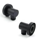 Round Brass Black Standard G1/2" Inch End Flexible Shower Elbow Connector Water Inlet