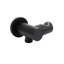 Matt Black Brass Hand Shower Bracket Swivel Holder Wall Elbow Connector Water Inlet Kit