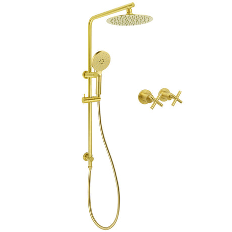 Brushed Gold Twin Shower Set 8
