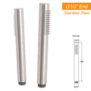 WELS Brushed Nickel 2in1 Shower Set Sliding Rail Arm 8" Round Head Stainless Steel Handheld Rose