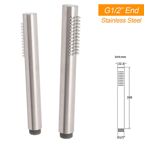 WELS Brushed Nickel 2in1 Shower Set Sliding Rail Arm 8
