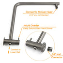 WELS Gunmetal Round 10" Twin Shower Head 3 Modes Handheld Slide Rail Diverter Arm