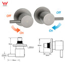 WELS Gun Metal Round 10" 2in1 Shower Head 3 Modes Handheld Slide Rail Arm Twin Taps