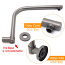 Gun Metal Round 10" Rainfall Shower Head + High Rise Gooseneck Wall Arm Bath Set