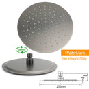 Gun Metal Round 10" Rainfall Shower Head + High Rise Gooseneck Wall Arm Bath Set