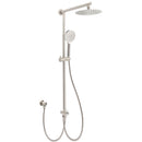 Brushed Nickel 2in1 Round 8" Stainless Steel Rain Head Shower Handheld Sliding Rail Arm Set
