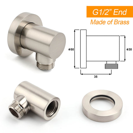Brushed Nickel 2in1 Round 8