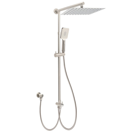 Brushed Nickel 2in1 Square 12