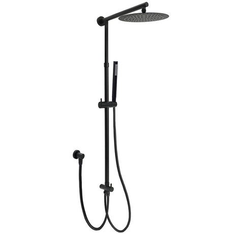 Matt Black Dual Round Shower Set 10