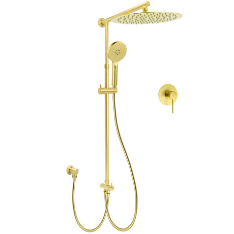 WELS Brushed Gold 2in1 Large Round Shower 12