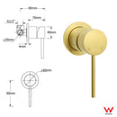 Brushed Gold 12" Large Shower Head 3 Mode Handheld Rose Sliding Rail Arm Round Mixer Set