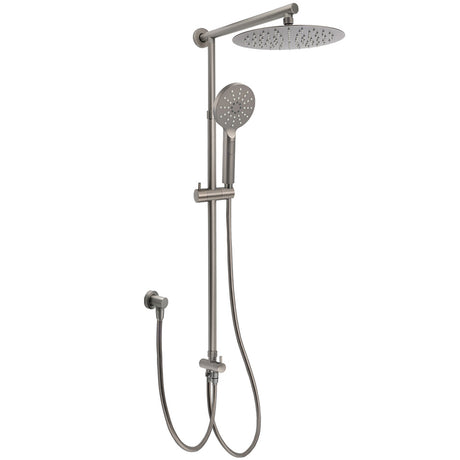 WELS Gun Metal Dual Round Shower 10