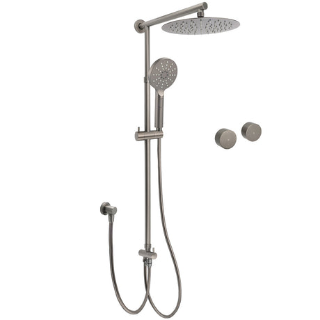 WELS Gun Metal Dual Round Shower Head 10
