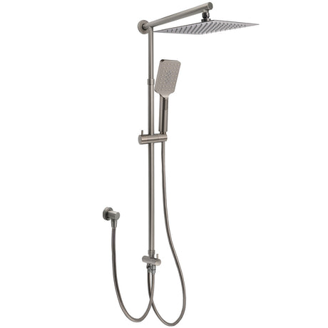 WELS Gun Metal 2in1 Shower Set Square 12