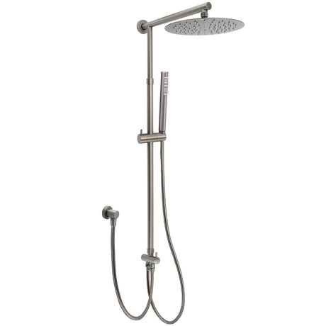 WELS Gun Metal Dual Round Shower 10