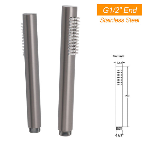 WELS Gun Metal Dual Round Shower 10