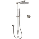 WELS Gun Metal 2in1 Round Shower 10" Rain Head Stngle Mode Handheld Sliding Rail Arm Mixer Set