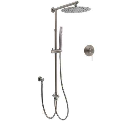 WELS Gun Metal Double Round Shower 10