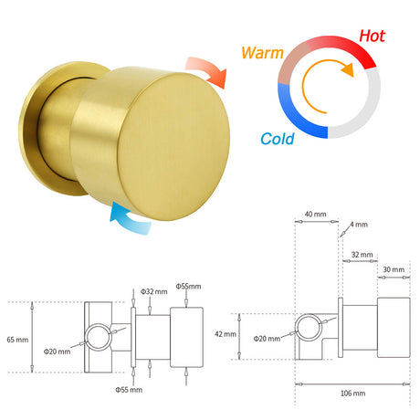WELS Brushed Gold 2in1 Shower Set 8