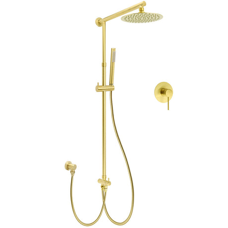 WELS Brushed Gold Twin Shower 8