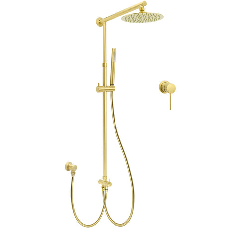 Brushed Gold Twin Shower 8