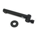 Matt Black Round Basin Wall Mounted Spout Faucet Outlet 180° Swivel Tap Watermark