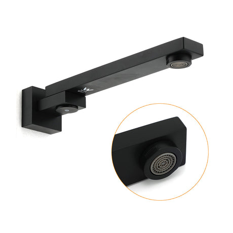 Matte Black Square Bathtub Faucet 180° Swivel Water Spout Outlet Basin Watermark