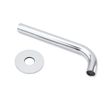 Polisehd Chrome Round 200mm Length Faucet Outlet Bath Tub Water Filler Spout Kit