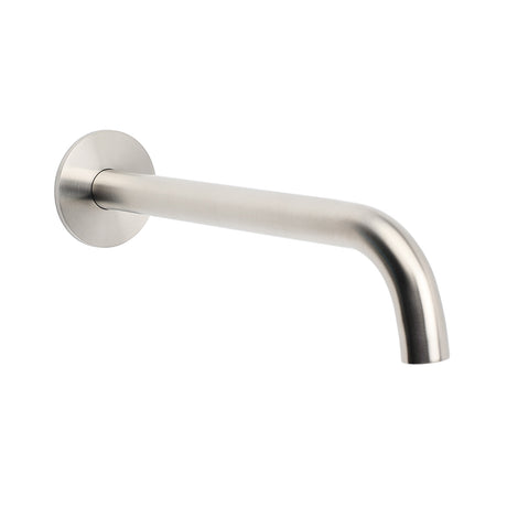 Brushed Nickel Round 250mm Long Spout Bath Tub Wall Mounted Water Filler Outlet