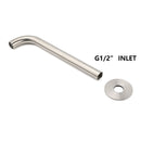 Brushed Nickel Round 250mm Long Spout Bath Tub Wall Mounted Water Filler Outlet